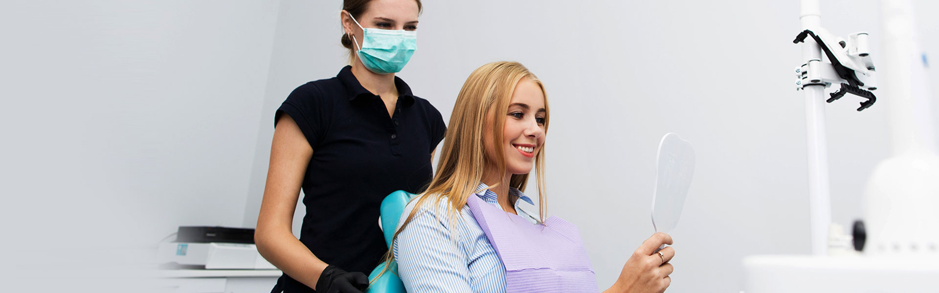 Checking after Dental Cleaning with Nurse